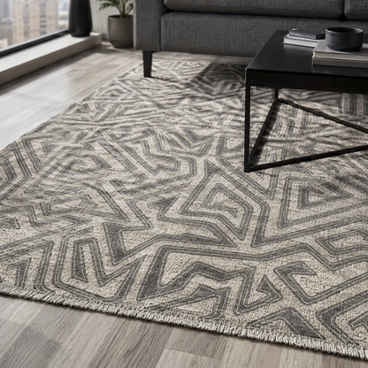 RW7038 washable chenille rug texture and pattern detail