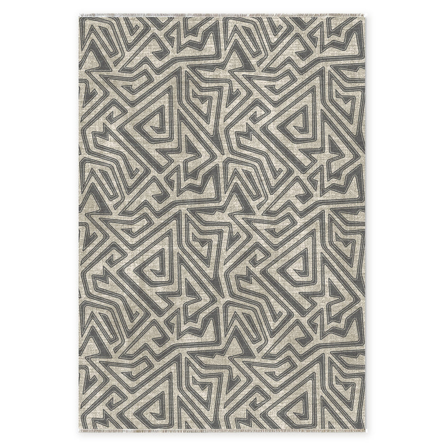 Terrace Lattice Dark Brown Modern Washable Rug