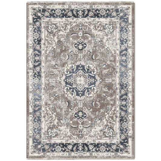 RW7039 washable chenille area rug viewed from above