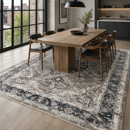 RW7039 washable chenille rug texture and pattern detail
