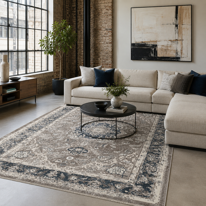 RW7039 washable chenille rug texture and pattern detail