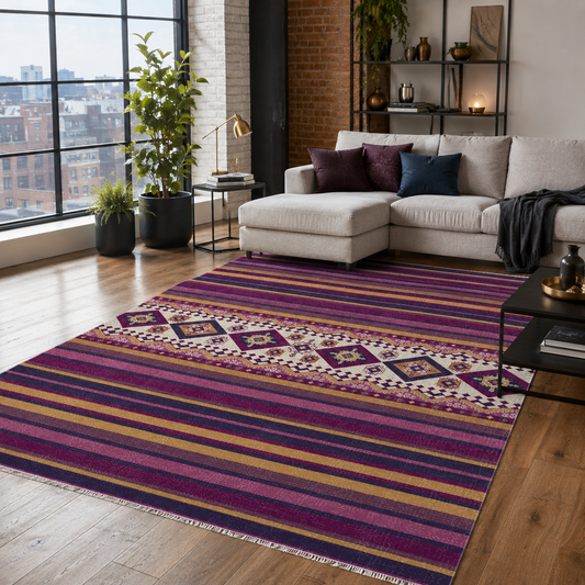 RW7040 washable chenille area rug