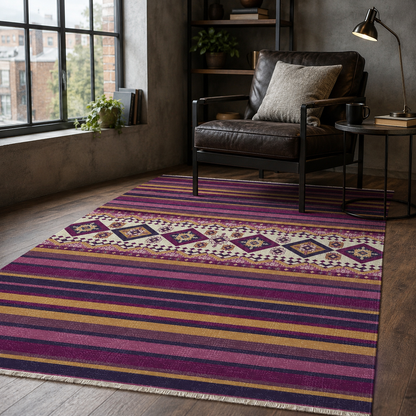 RW7040 washable chenille rug texture and pattern detail