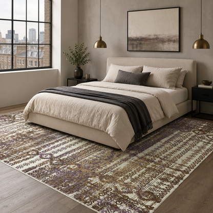 RW7041 washable chenille rug texture and pattern detail