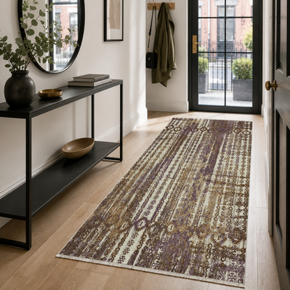 RW7041 washable chenille rug texture and pattern detail