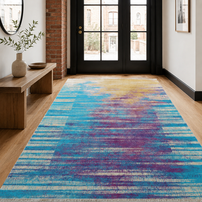 RW7042 washable chenille rug texture and pattern detail