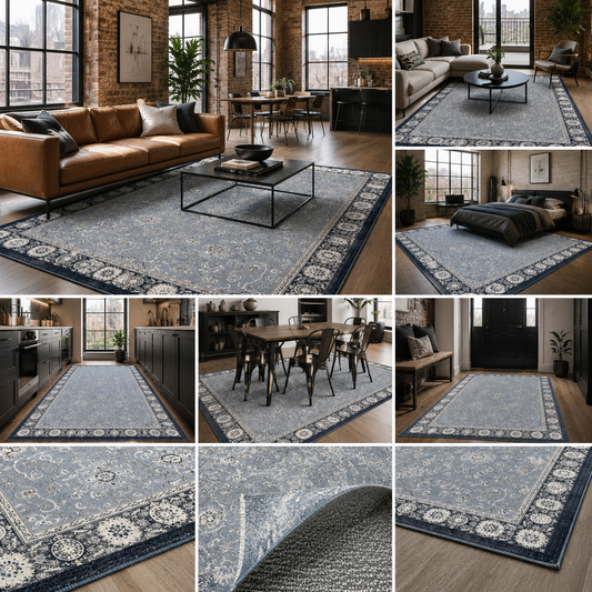 RW7043 washable chenille area rug