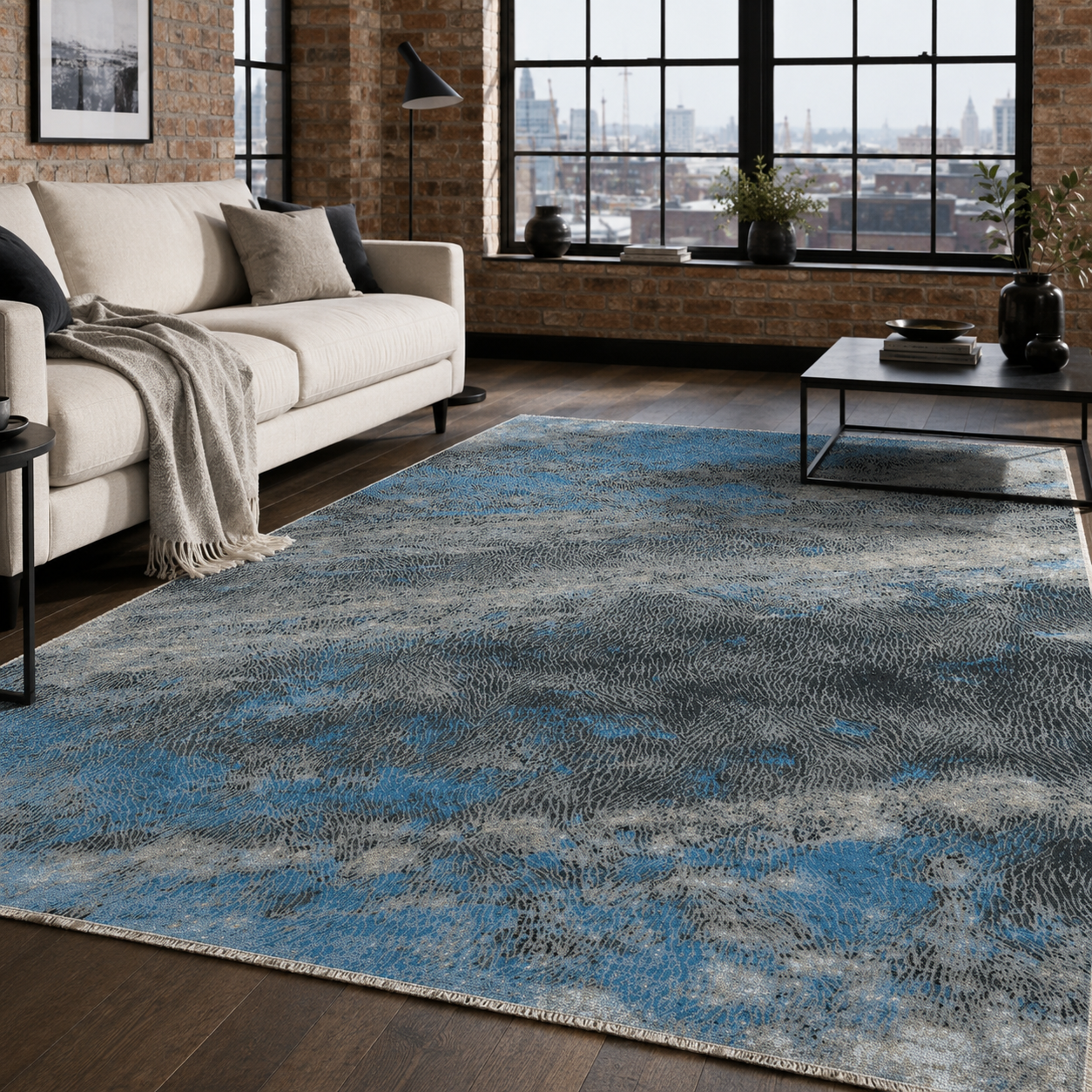 RW7044 washable chenille area rug