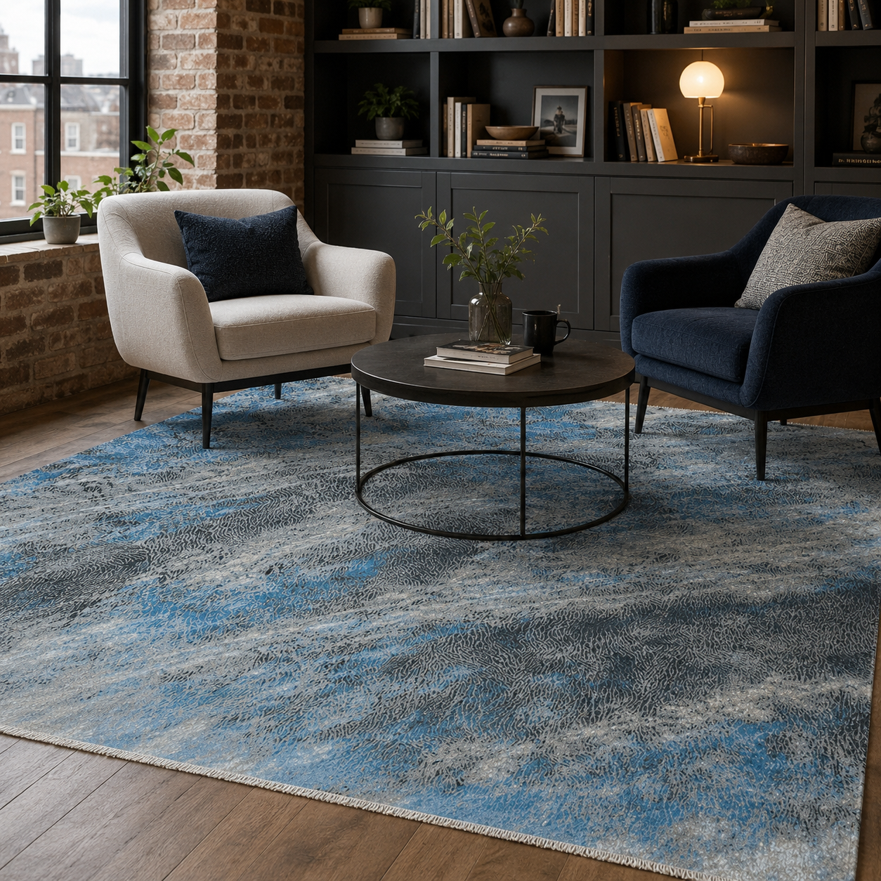 RW7044 washable chenille rug texture and pattern detail