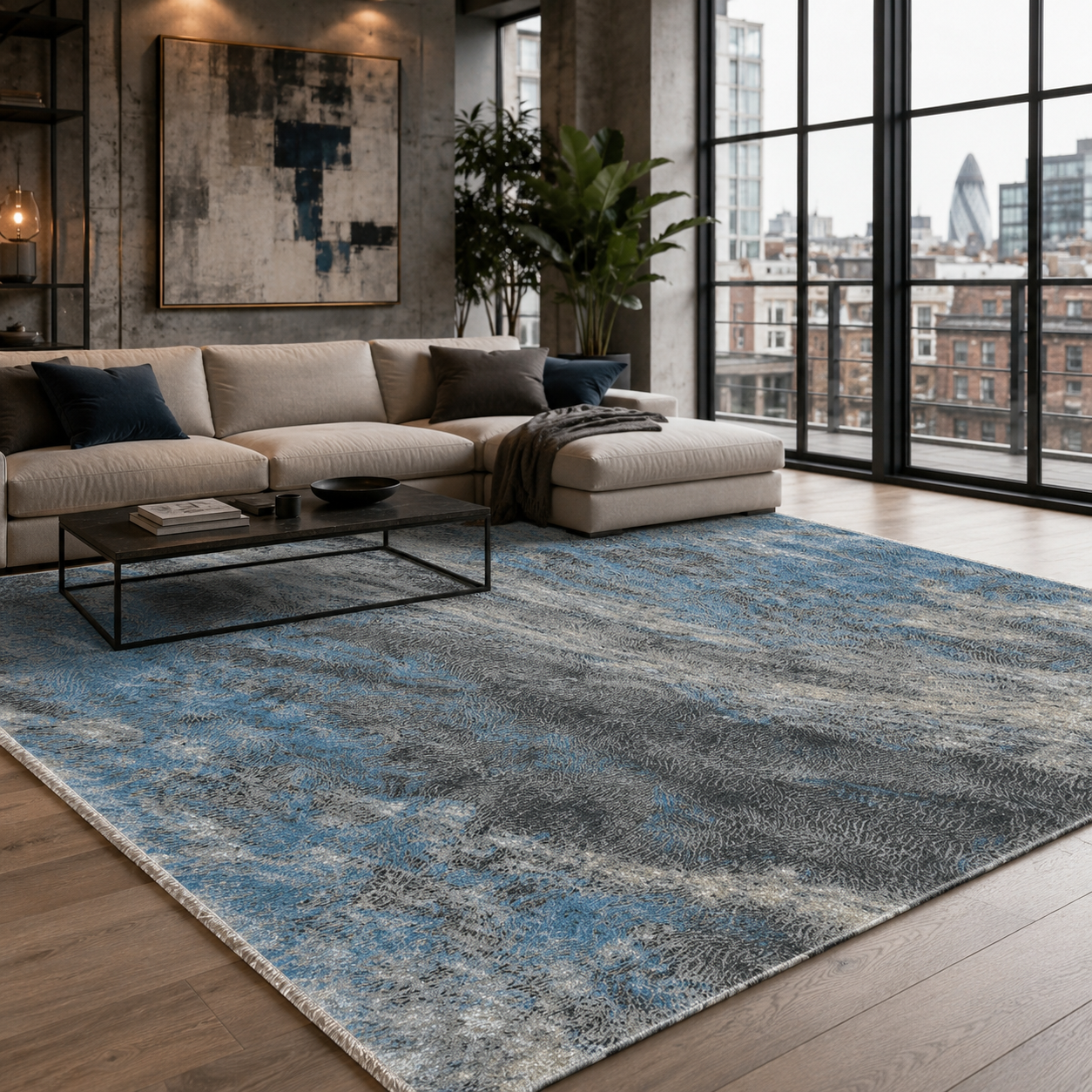 RW7044 washable chenille rug texture and pattern detail