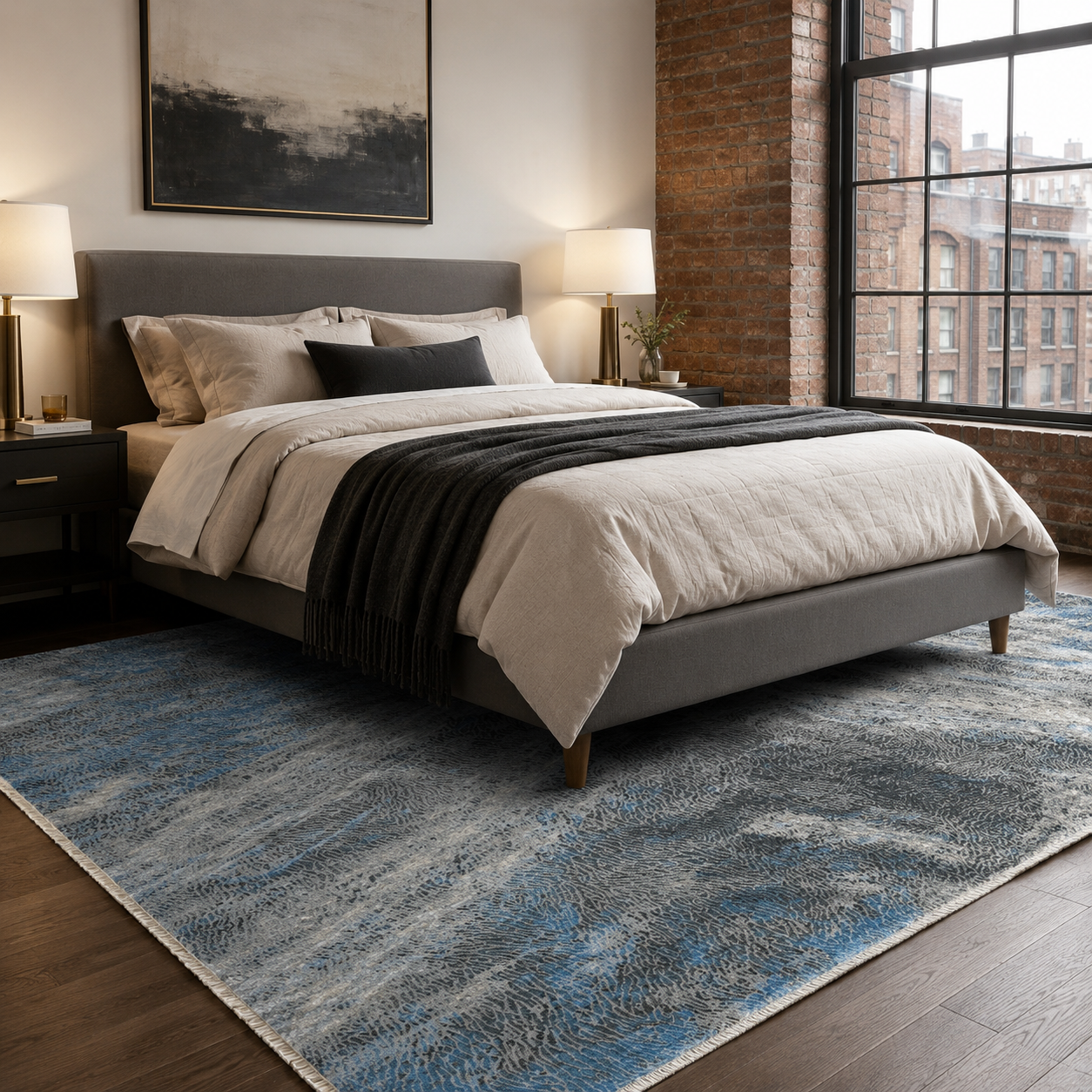 RW7044 washable chenille rug texture and pattern detail