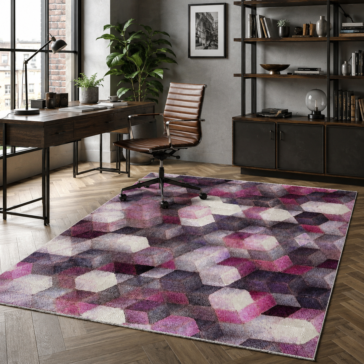 RW7045 washable chenille rug texture and pattern detail