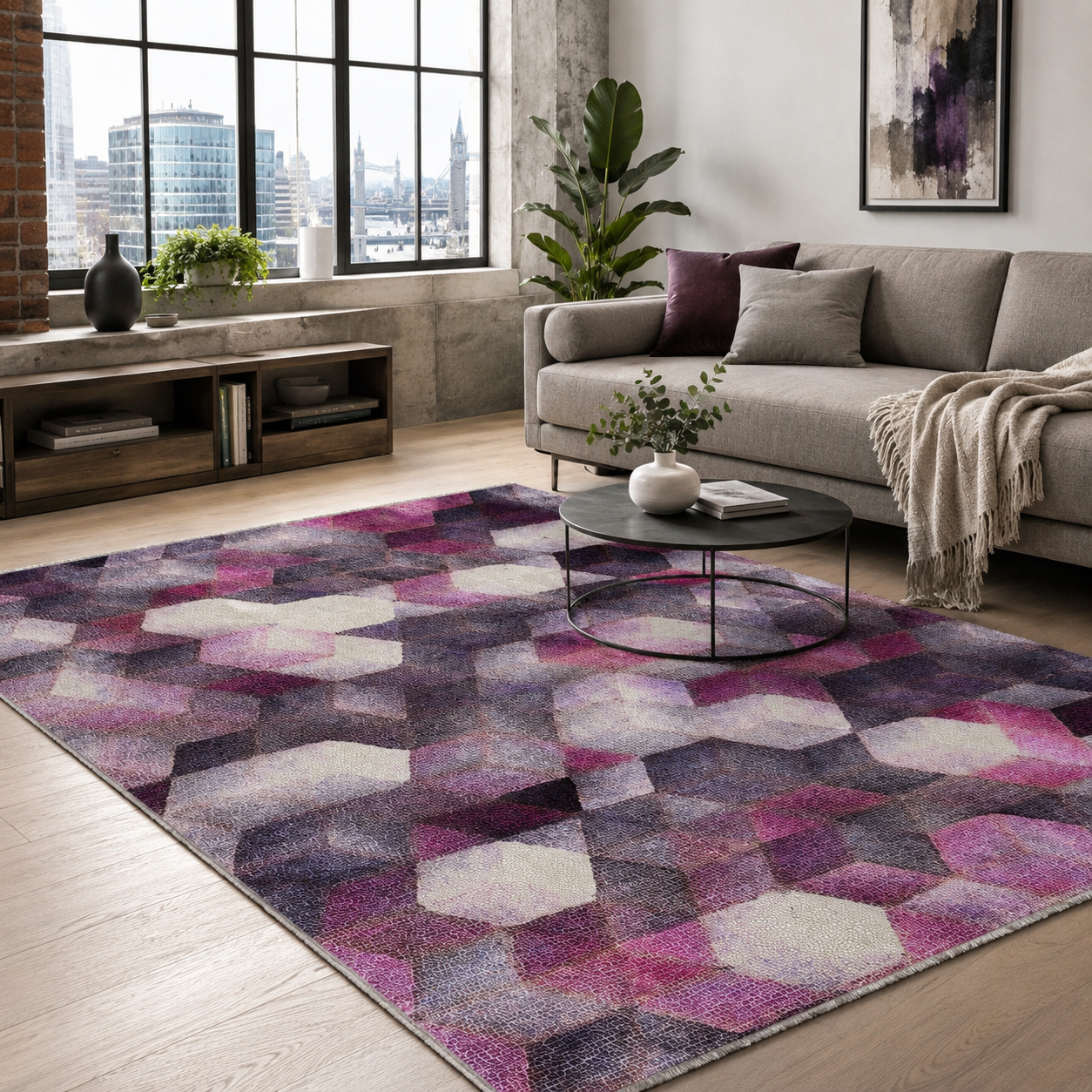 RW7045 washable chenille rug texture and pattern detail