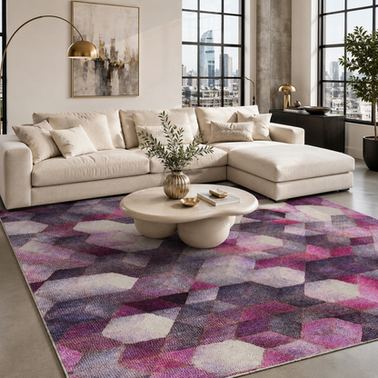 RW7045 washable chenille rug texture and pattern detail