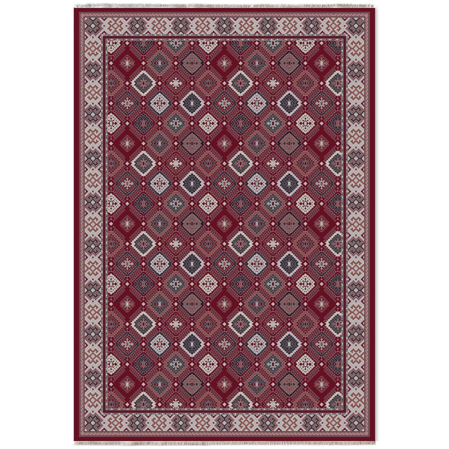RW7046 washable chenille area rug viewed from above