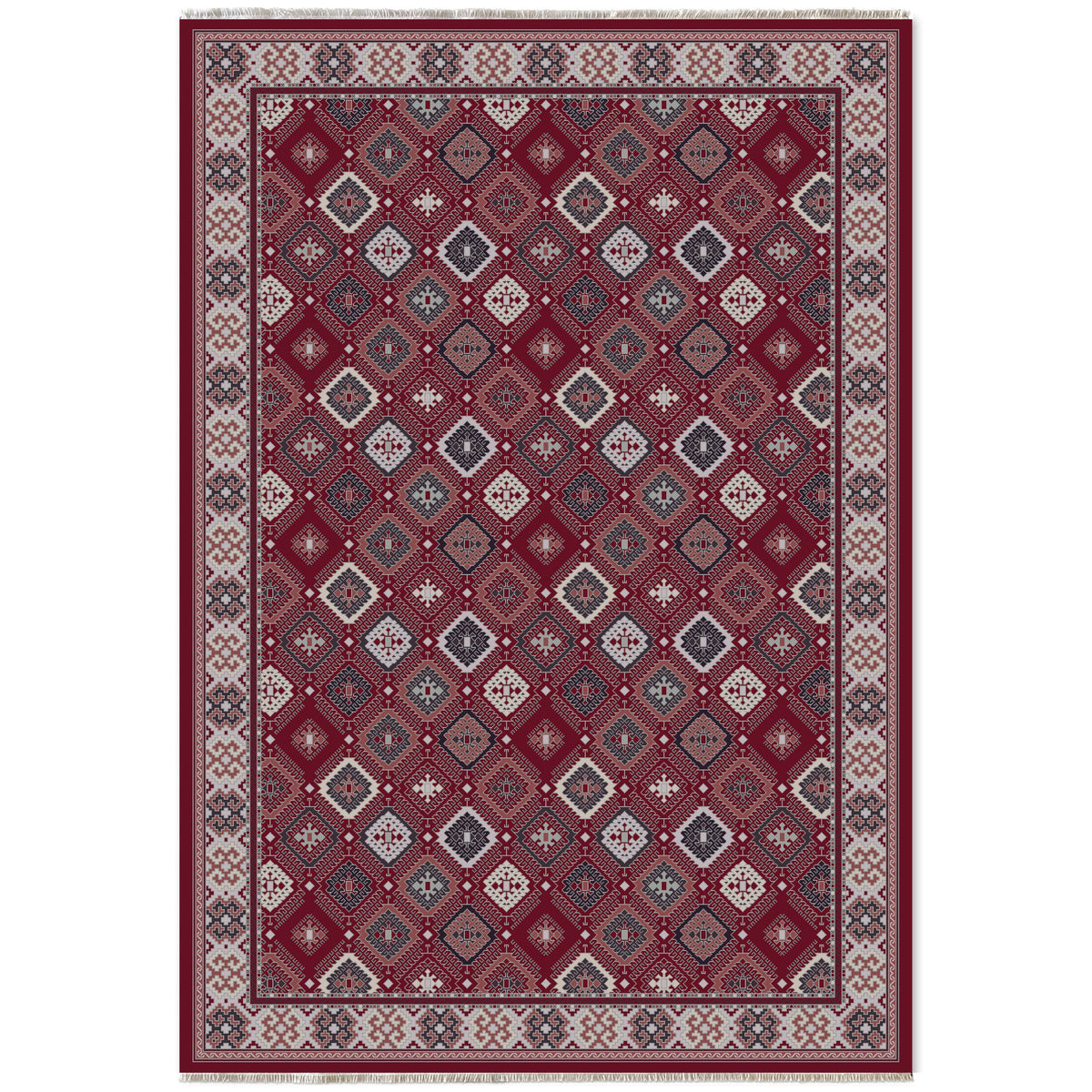 RW7046 washable chenille area rug viewed from above