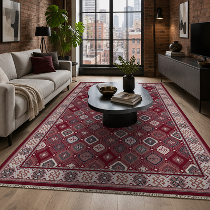 RW7046 washable chenille rug texture and pattern detail