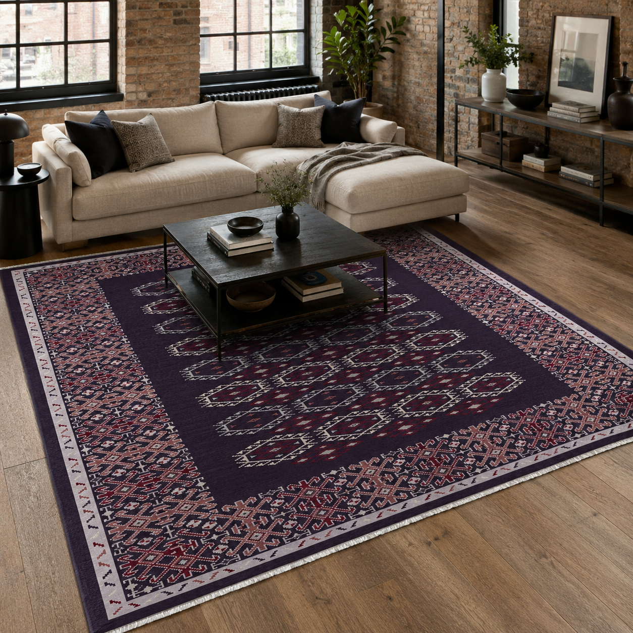 RW7047 washable chenille area rug