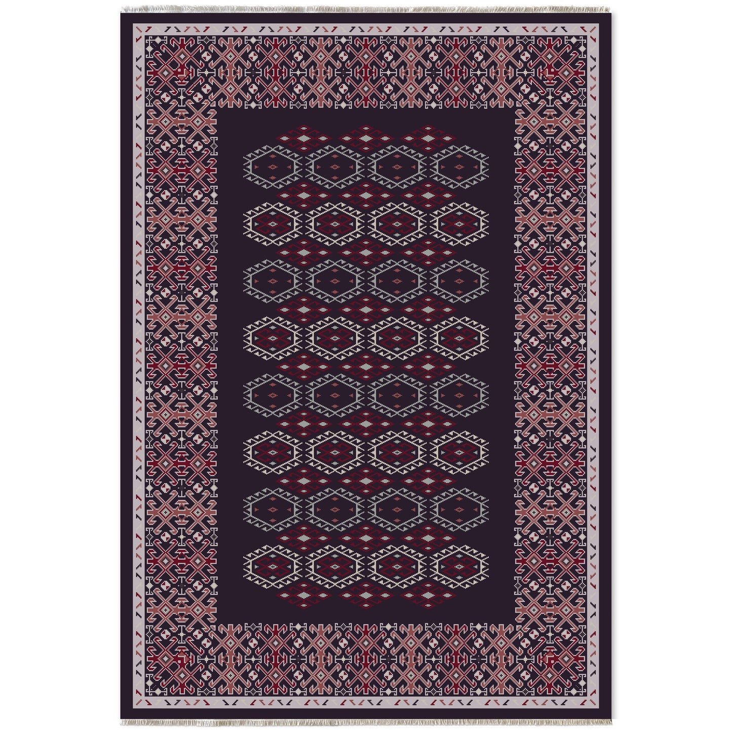 RW7047 washable chenille area rug viewed from above