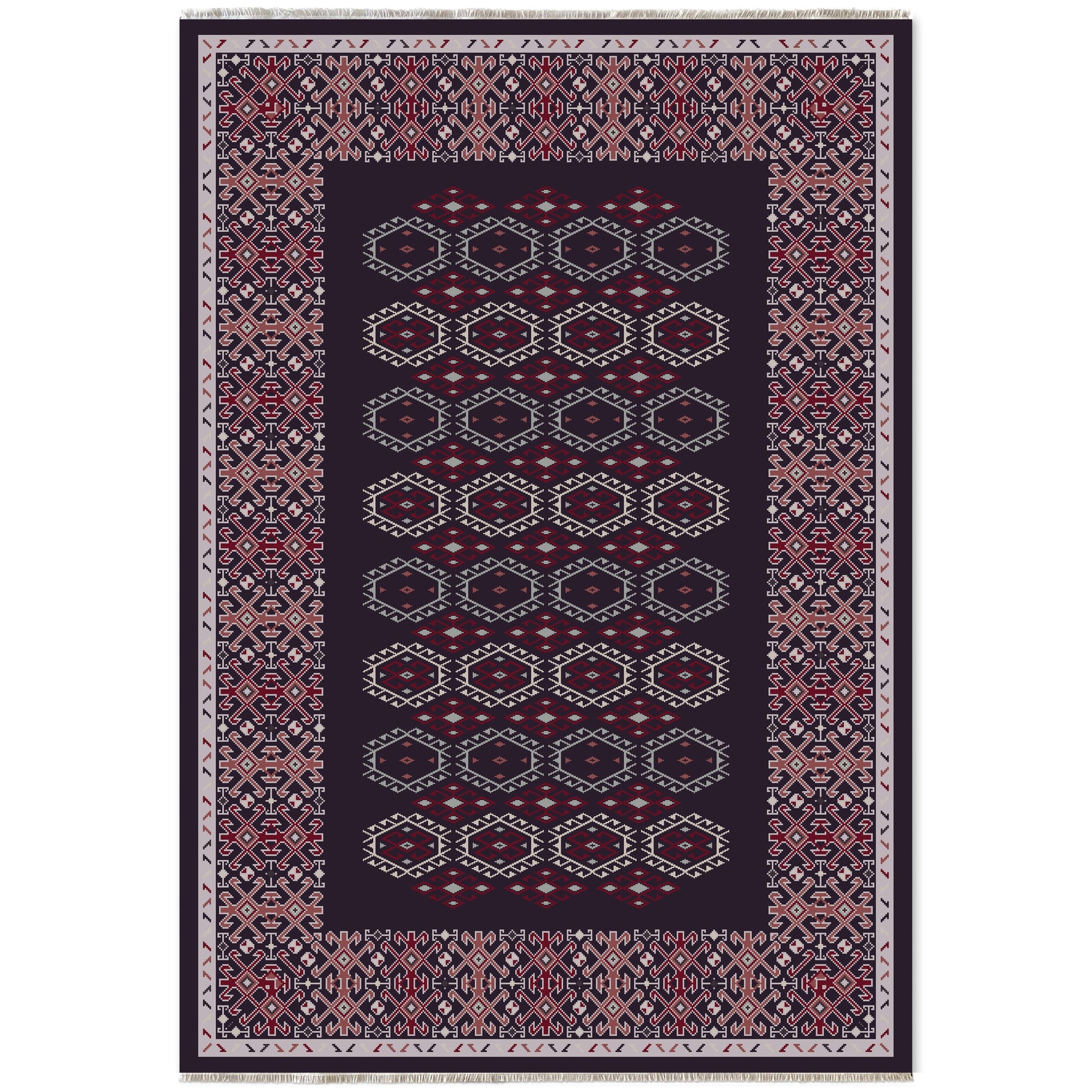 RW7047 washable chenille area rug viewed from above