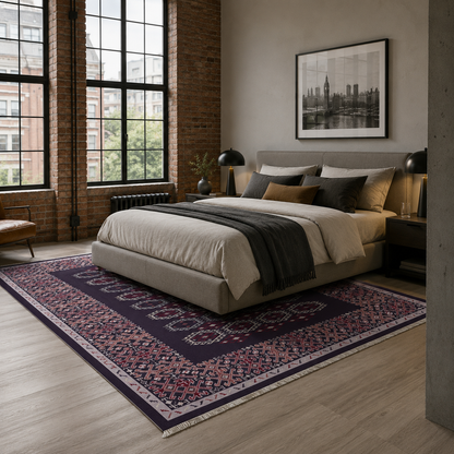 RW7047 washable chenille rug texture and pattern detail