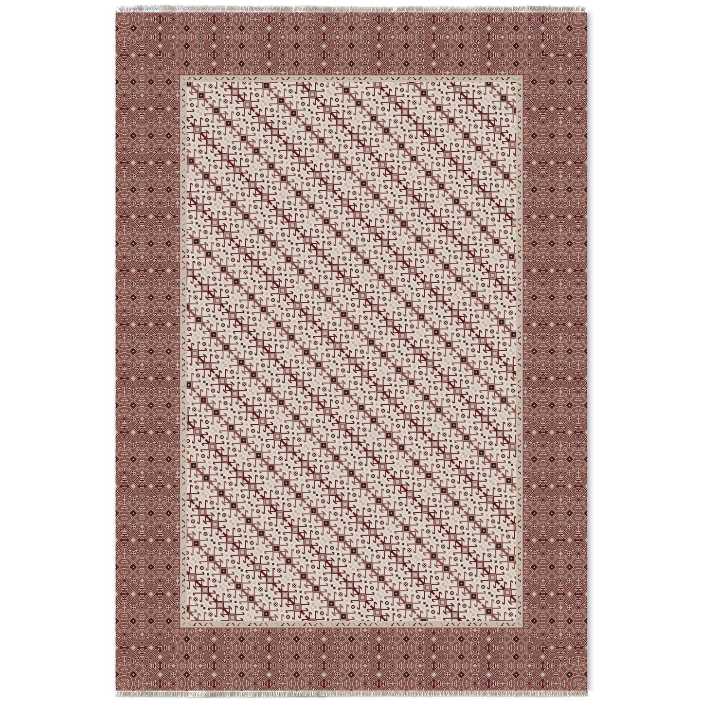 RW7048 washable chenille area rug viewed from above