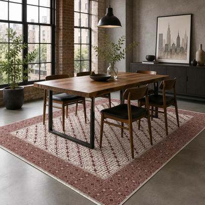RW7048 washable chenille rug texture and pattern detail