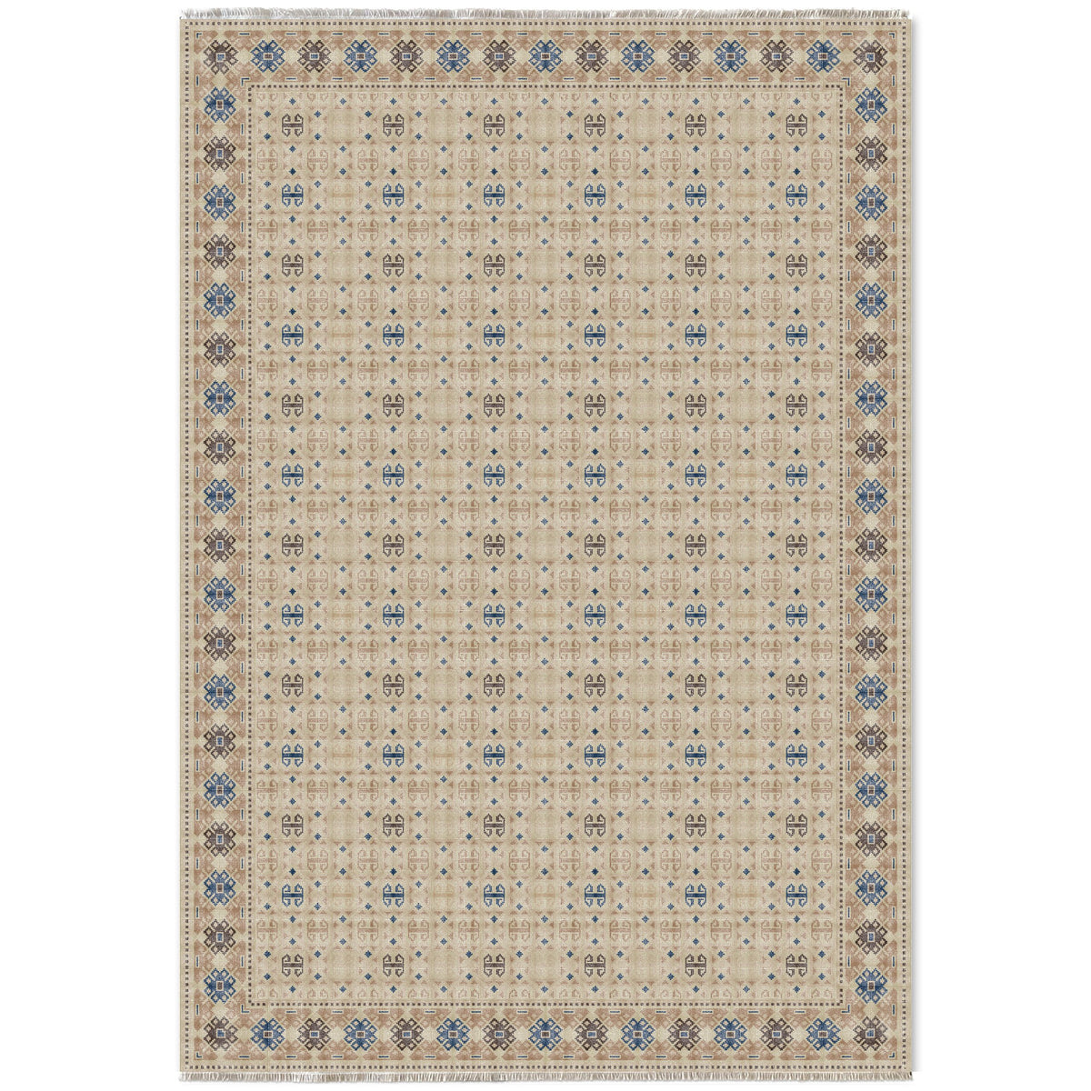 RW7049 washable chenille area rug viewed from above