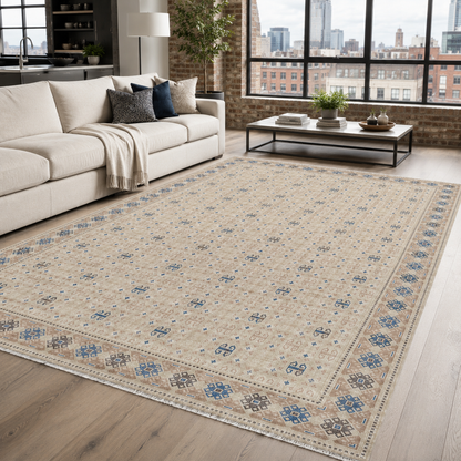 RW7049 washable chenille rug texture and pattern detail