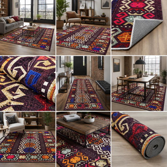 RW7050 washable chenille area rug