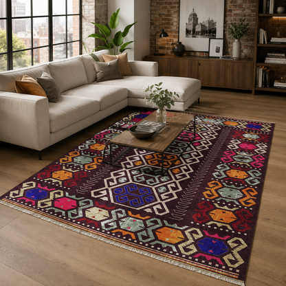 RW7050 washable chenille rug texture and pattern detail
