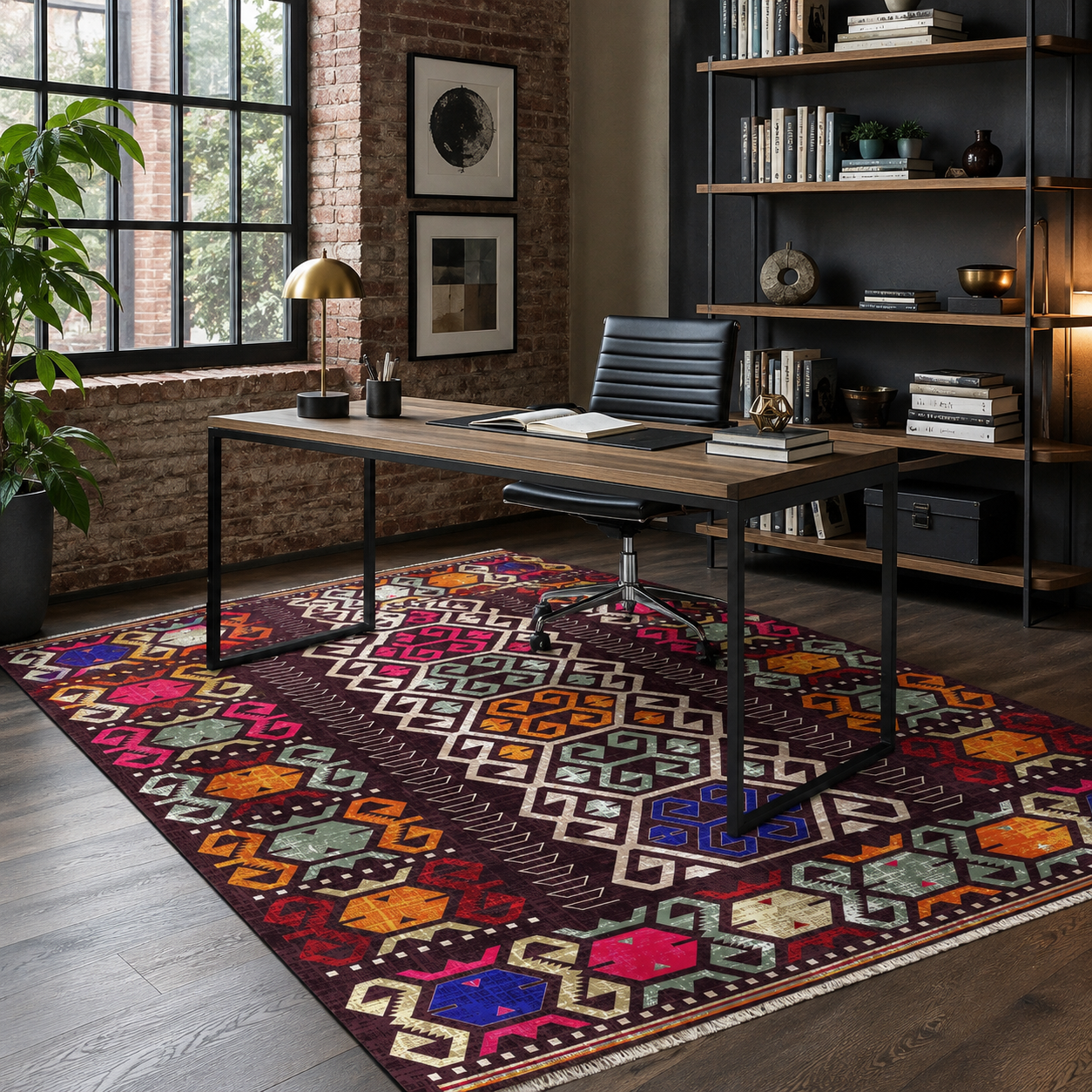 RW7050 washable chenille rug texture and pattern detail