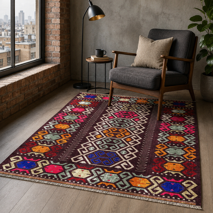 RW7050 washable chenille rug texture and pattern detail