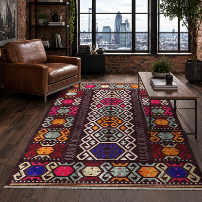 RW7050 washable chenille rug texture and pattern detail