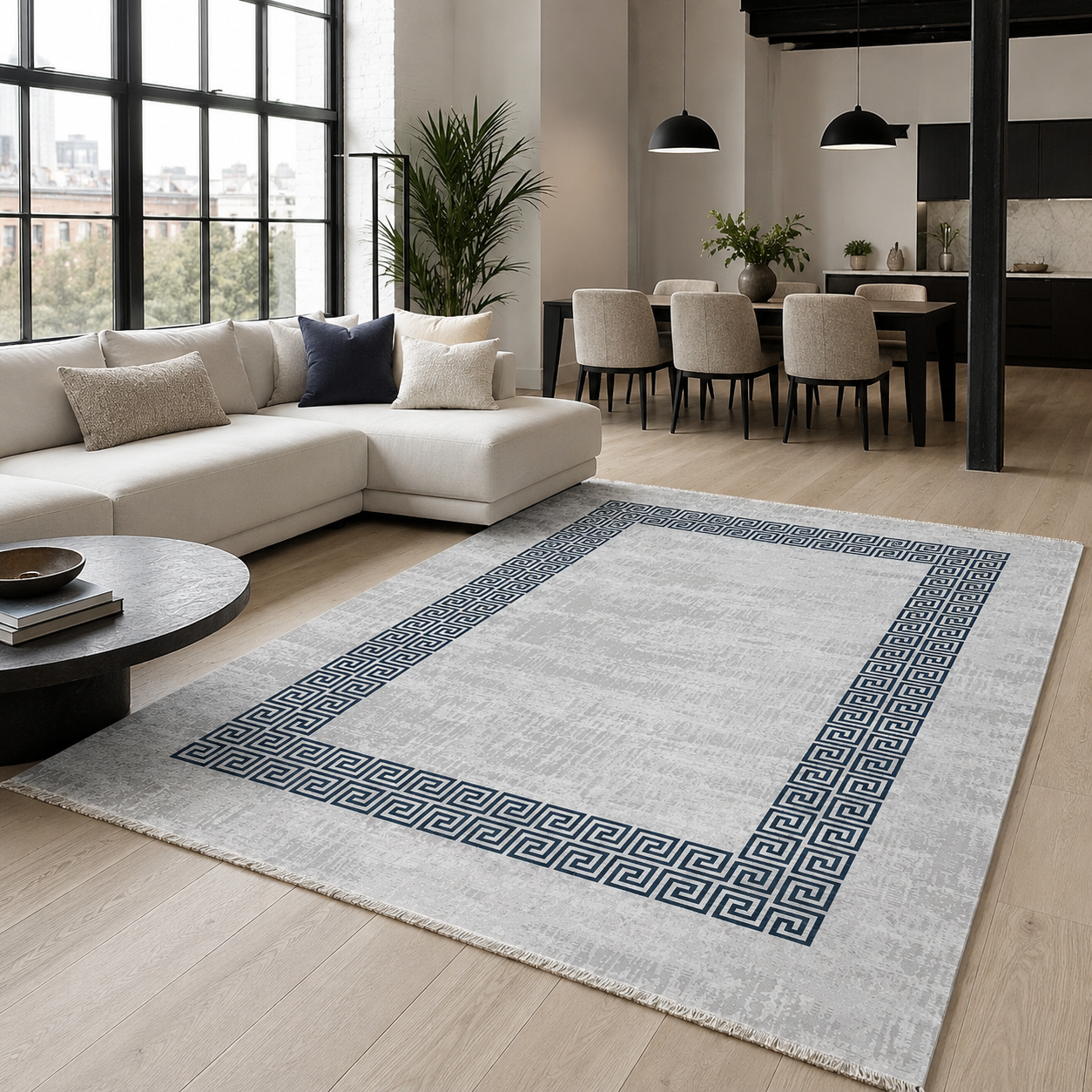 RW7051 washable chenille rug texture and pattern detail
