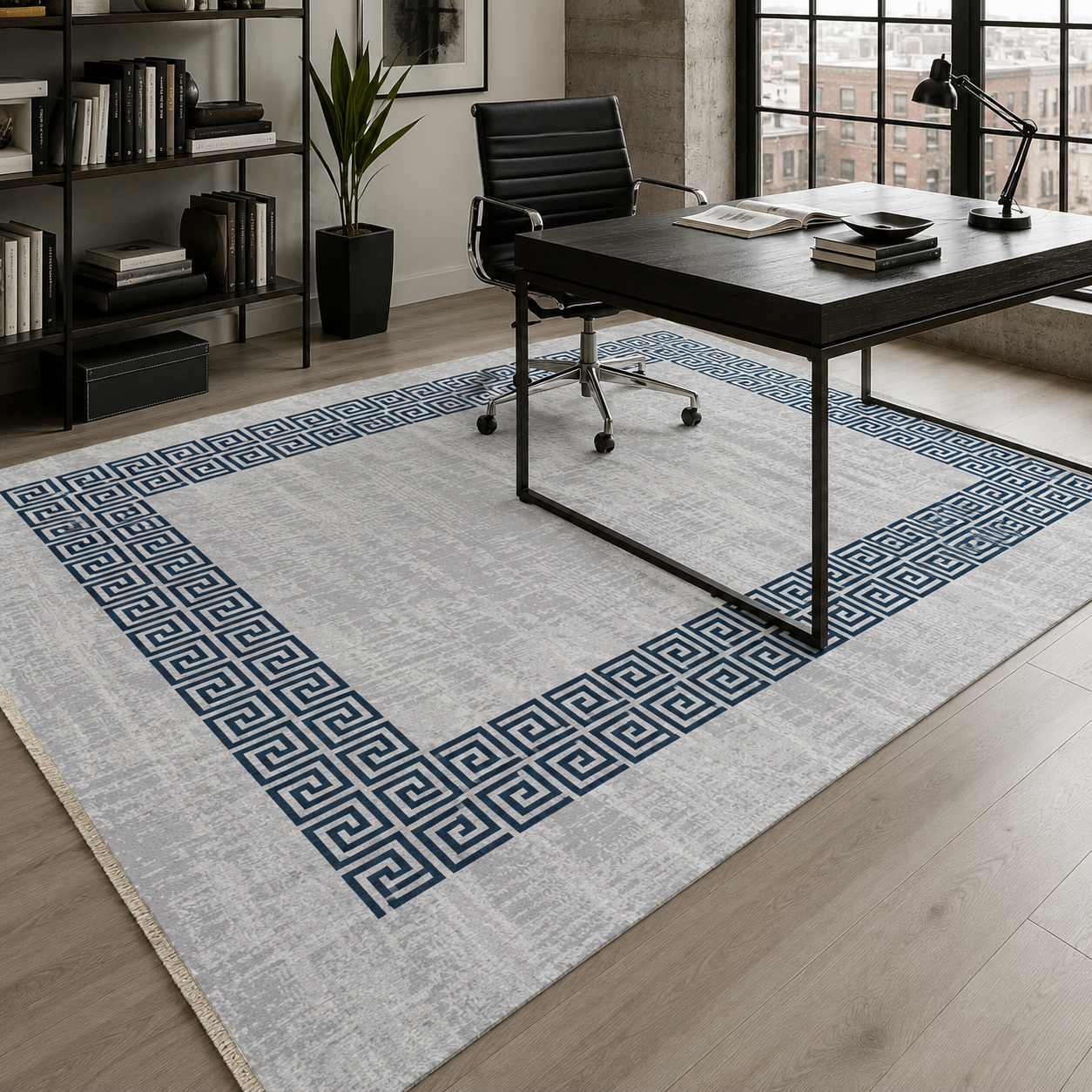 RW7051 washable chenille rug texture and pattern detail