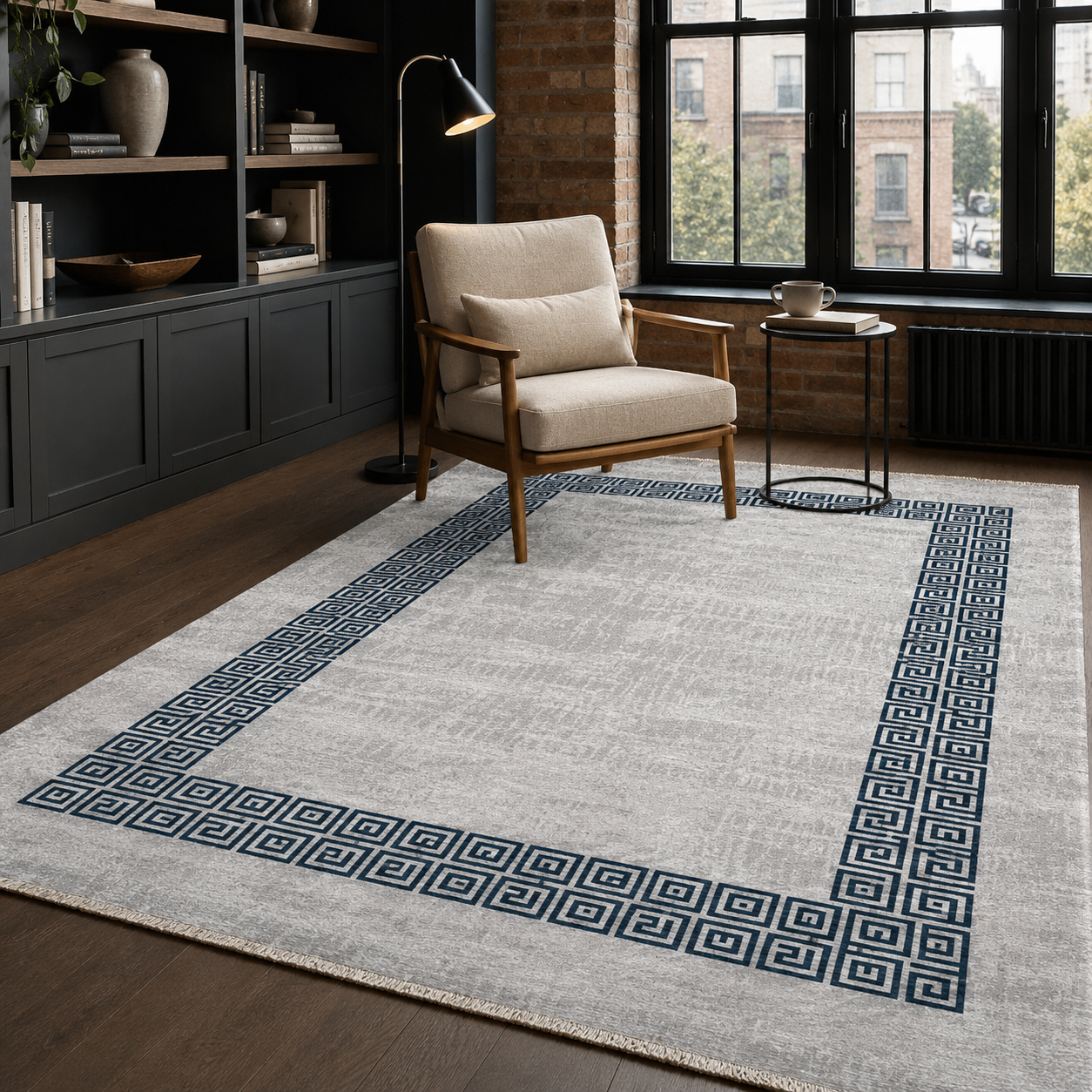 RW7051 washable chenille rug texture and pattern detail