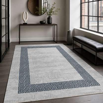 RW7051 washable chenille rug texture and pattern detail
