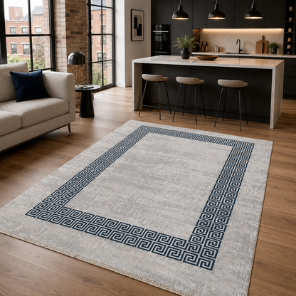 RW7051 washable chenille rug texture and pattern detail