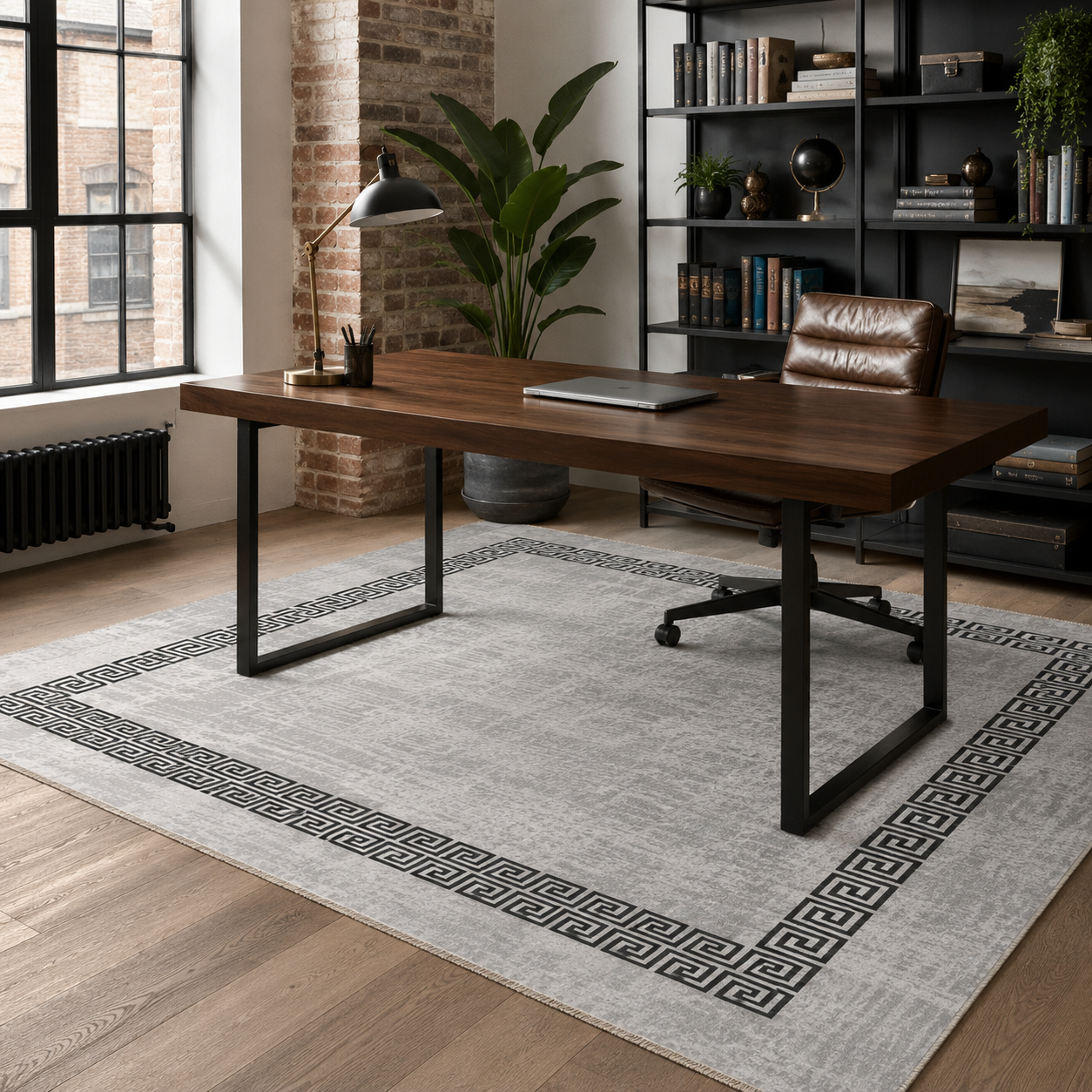 RW7052 washable chenille rug texture and pattern detail