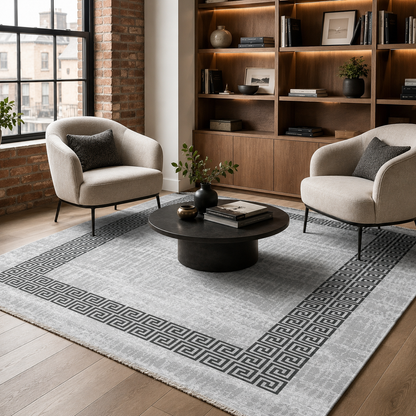 RW7052 washable chenille rug texture and pattern detail