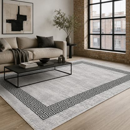 RW7052 washable chenille rug texture and pattern detail