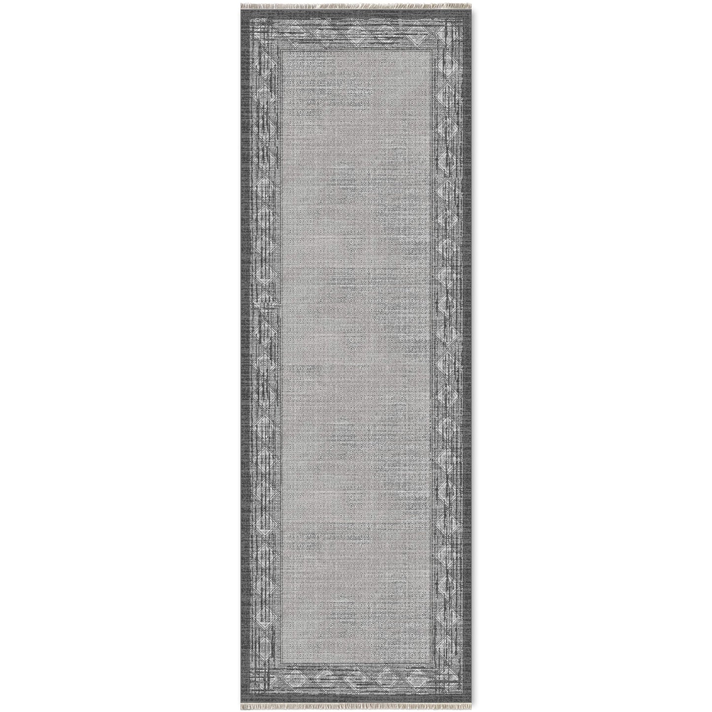 RW7053 washable chenille area rug viewed from above