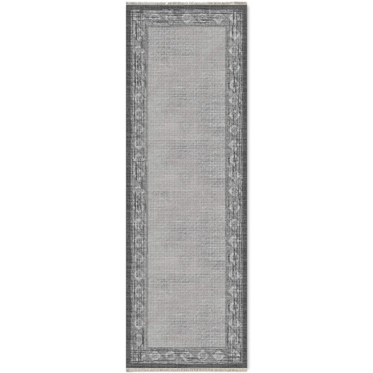 RW7053 washable chenille area rug viewed from above