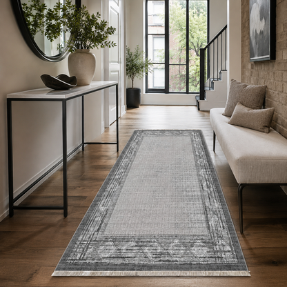 RW7053 washable chenille rug texture and pattern detail