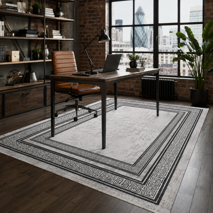 RW7054 washable chenille rug texture and pattern detail
