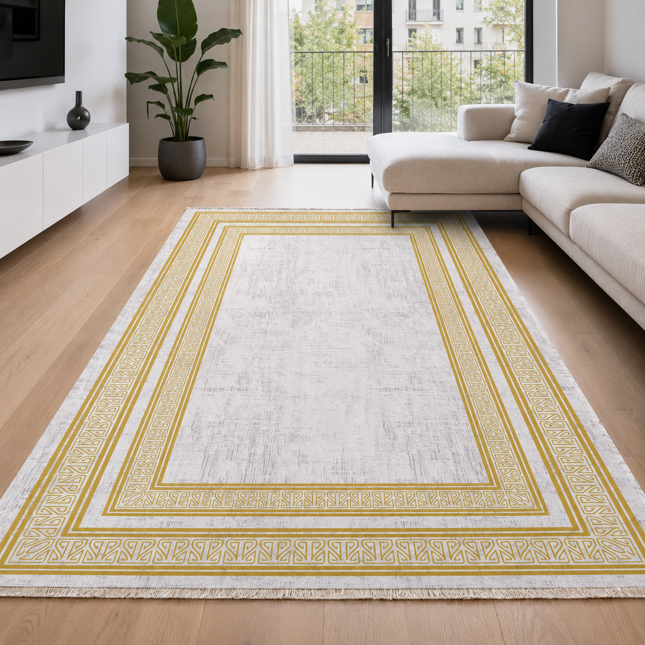 RW7055 washable chenille rug texture and pattern detail
