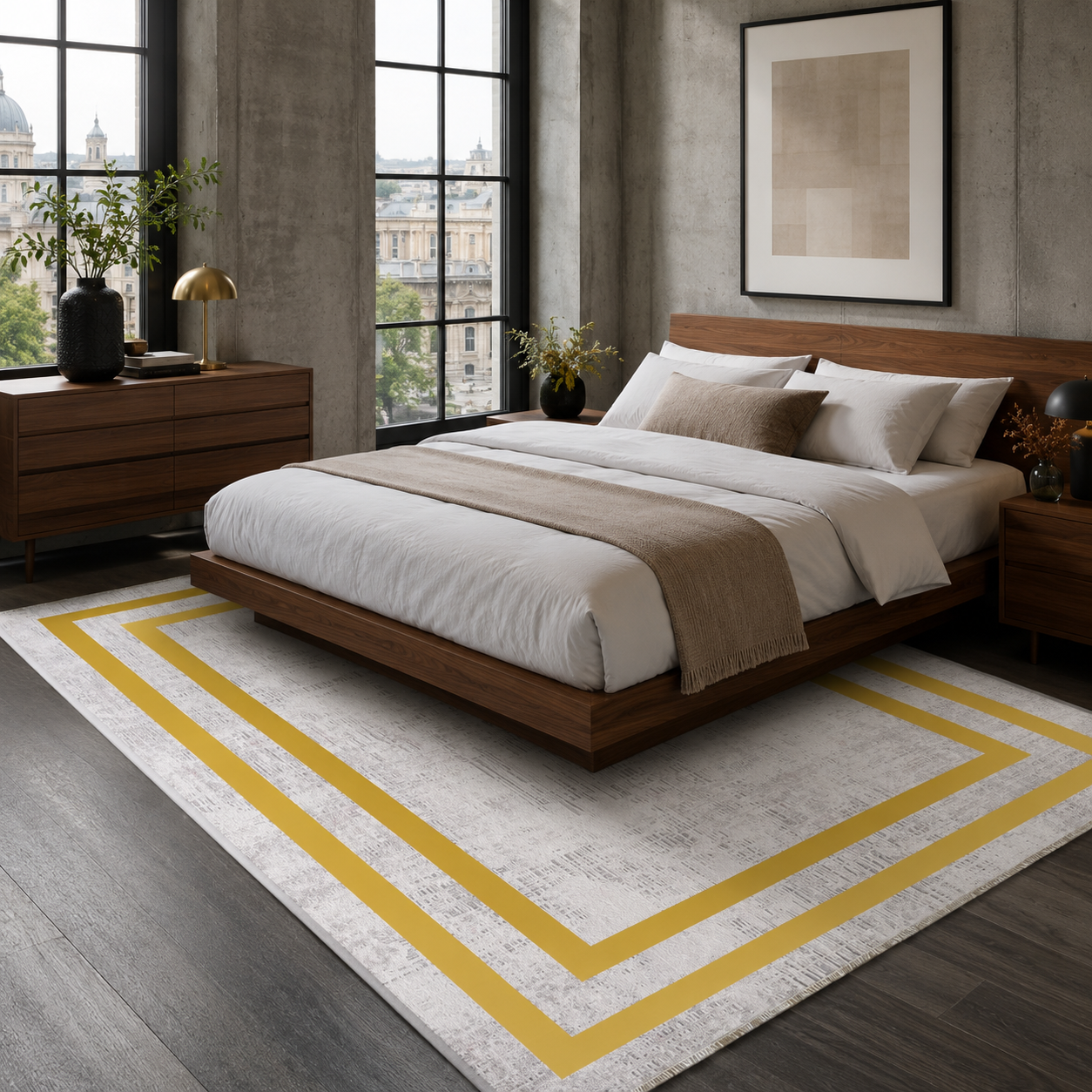 RW7056 washable chenille rug texture and pattern detail