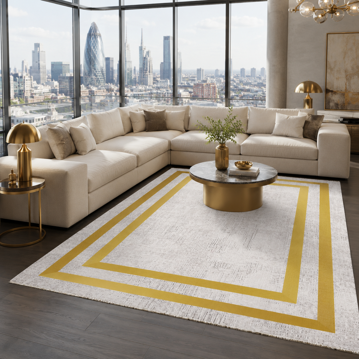 RW7056 washable chenille rug texture and pattern detail