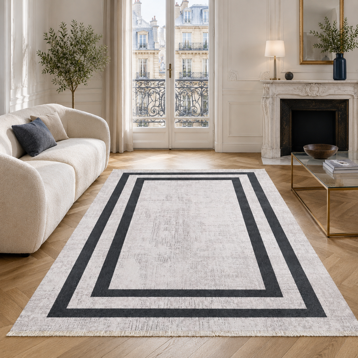 RW7057 washable chenille area rug